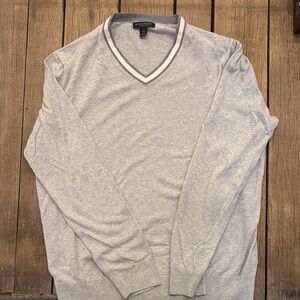 Banana Republic Mens Large Luxury Blend Gray V-Neck Sweater